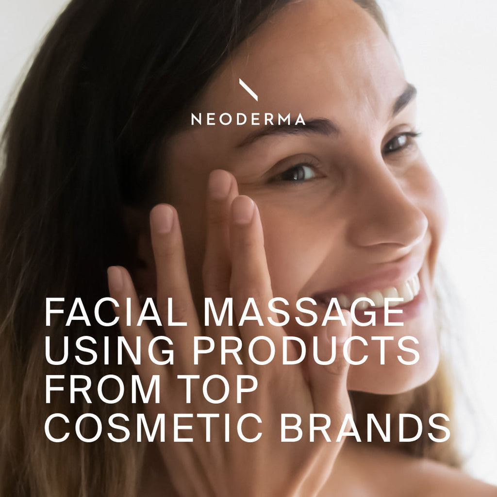Facial Massage Using Products From Top Cosmetic Brands